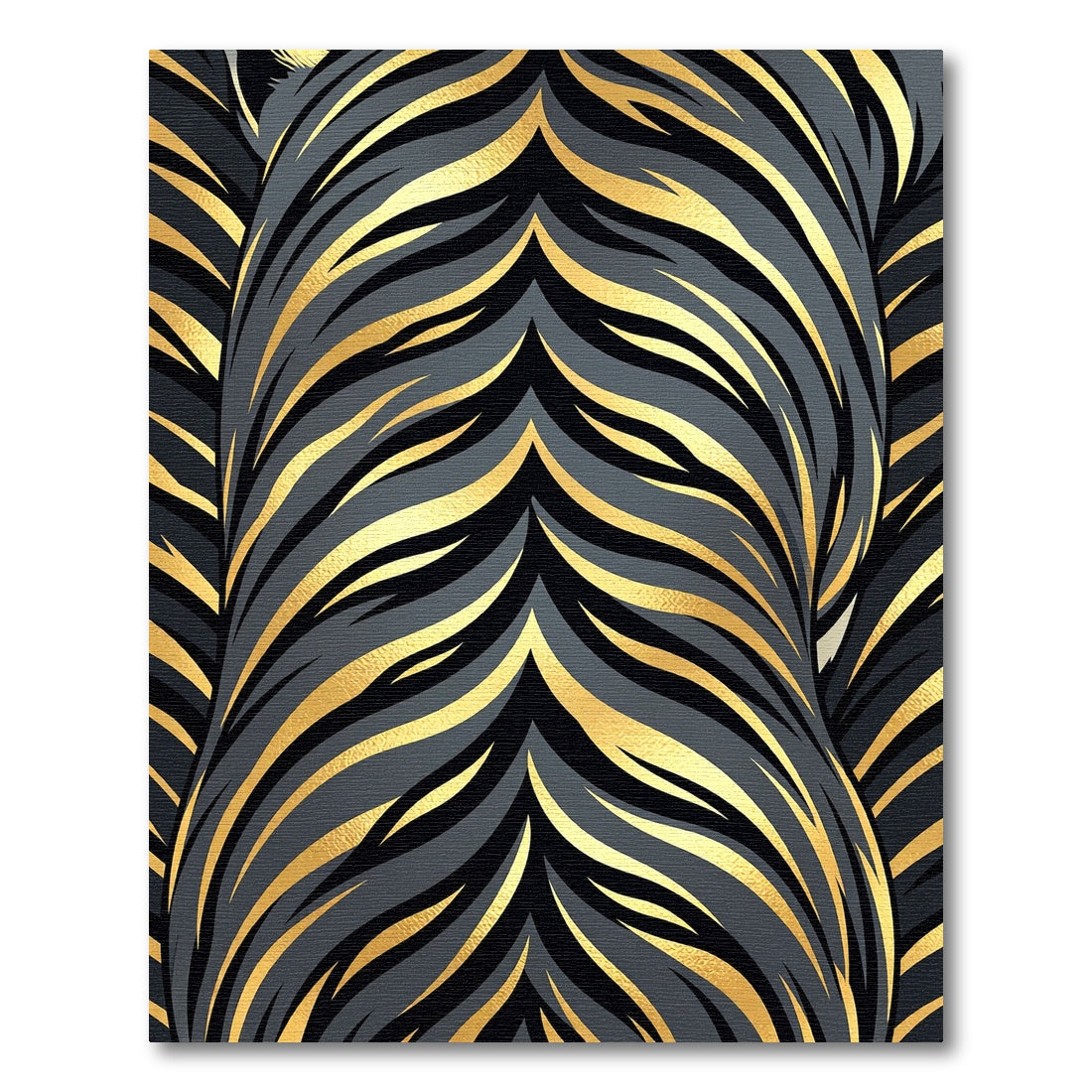 Golden Luxe Abstract Tiger Stripe Rug