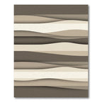 Minimalist Wavy Neutral Stripe Rug