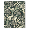 Earthy Zebra Stripe Herd Composition Rug