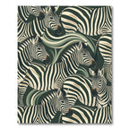 Earthy Zebra Stripe Herd Composition Rug