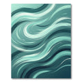 Modern Teal Abstract Ocean Swirl Rug