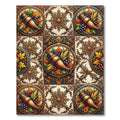 Earthy Harvest Cornucopia Wheat Tile Rug