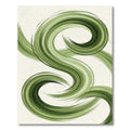 Abstract Sage Green Swirl Wave Rug