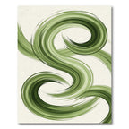 Abstract Sage Green Swirl Wave Rug