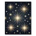 Golden Celestial Starry Night Sky Rug