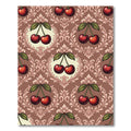 Damask Chocolate Cherry Baroque Scroll Rug