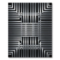 Modern Brushed Silver Industrial Lattice Rug