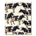 Black and White Holstein Cow Herd Rug