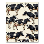 Black and White Holstein Cow Herd Rug