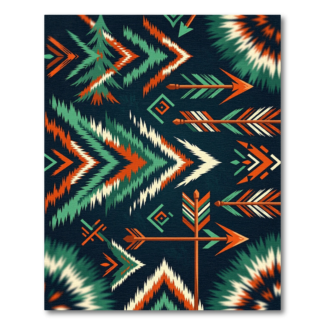 Tribal Arrow Diamond Medley Rug