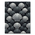 Dimensional Gray Seashell Pattern Rug