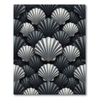 Dimensional Gray Seashell Pattern Rug