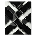 Monochrome Geometric Overlap Layers Rug