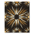 Golden Radiant Sunburst Pattern Rug