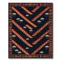 Geometric Staircase Terracotta Abstract Art Rug