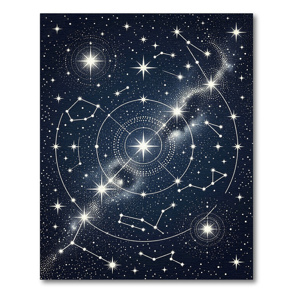 Celestial Constellation Navy Starry Sky Rug