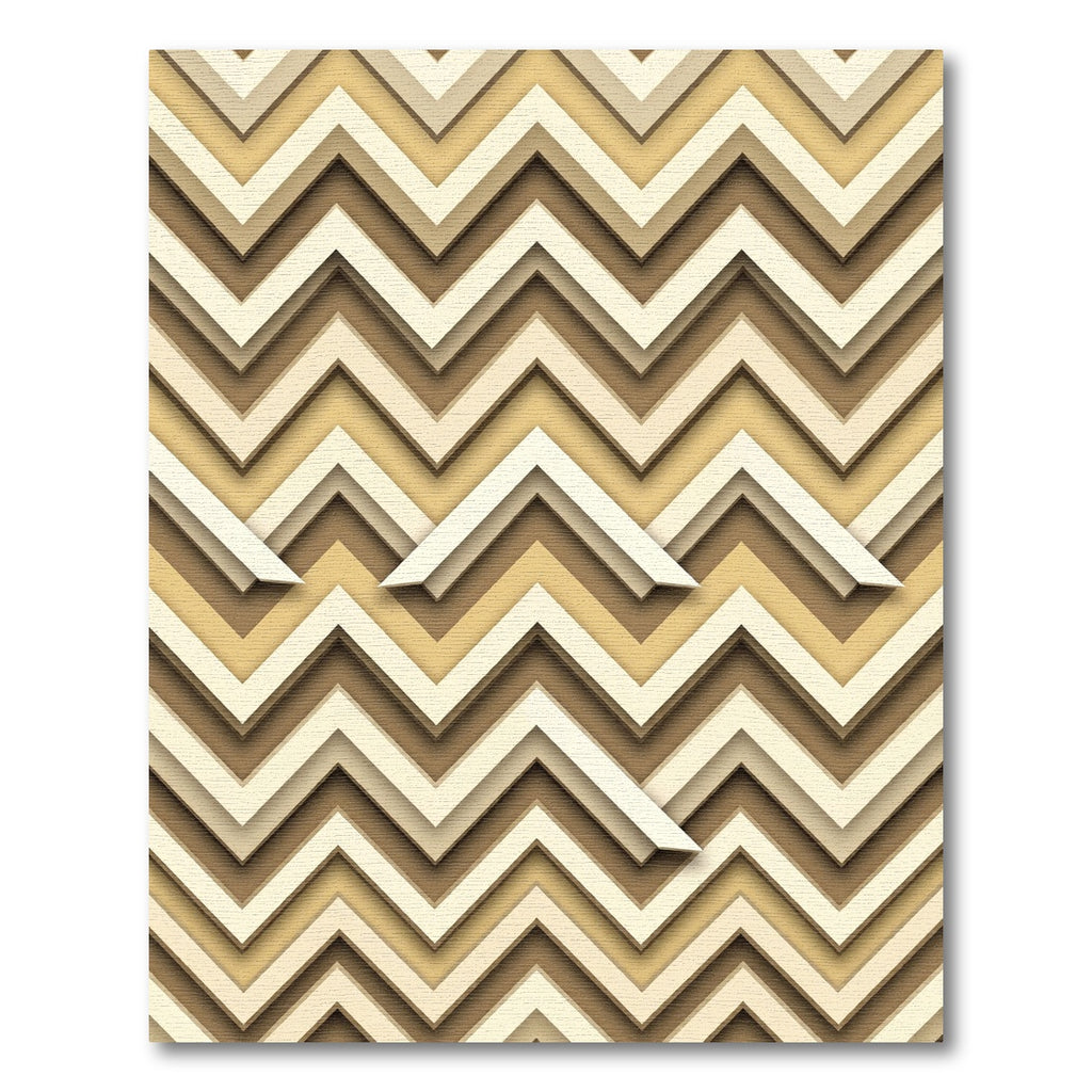 Chevron Neutrals Layered Zig Zag Rug