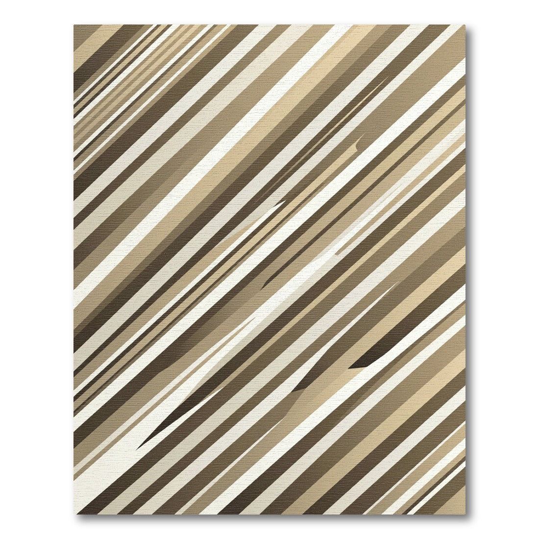 Modern Earthy Tone Diagonal Stripe Rug