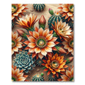 Vibrant Blooming Desert Succulent Floral Rug