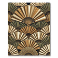 Elegant Golden Fan Arrangement Rug