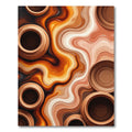 Abstract Caramel Swirl Earth Tone Rug