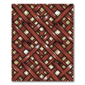 Rustic Red Geometric Intersecting Lattice Rug