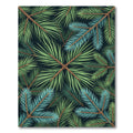 Green Blue Pine Needle Radiate Arrangement Rug
