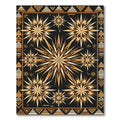 Starburst Geometric Earth Tone Area Rug