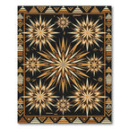 Starburst Geometric Earth Tone Area Rug