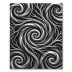 Monochrome Swirl Marble Abstract Rug