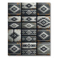 Gray Tribal Diamond Geometric Rug