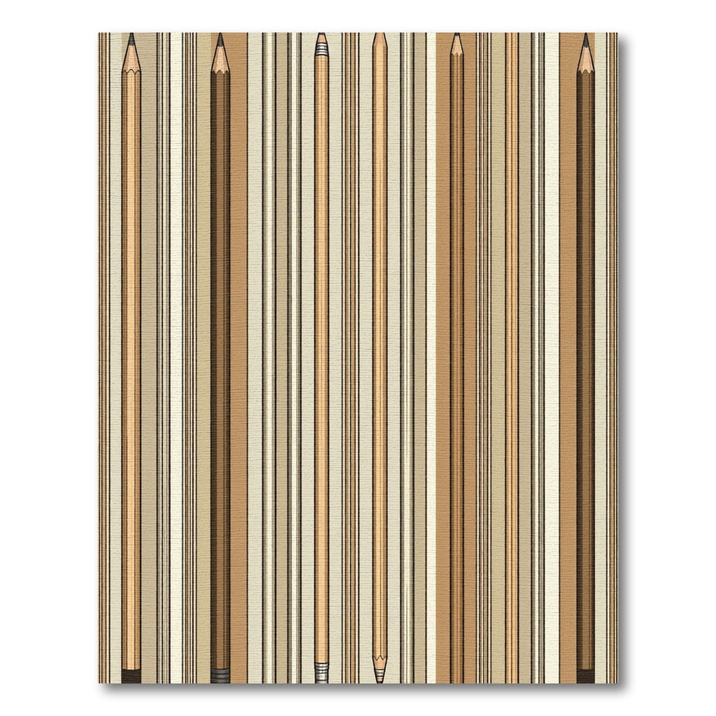 Brown Pencils Vertical Stripes Rug
