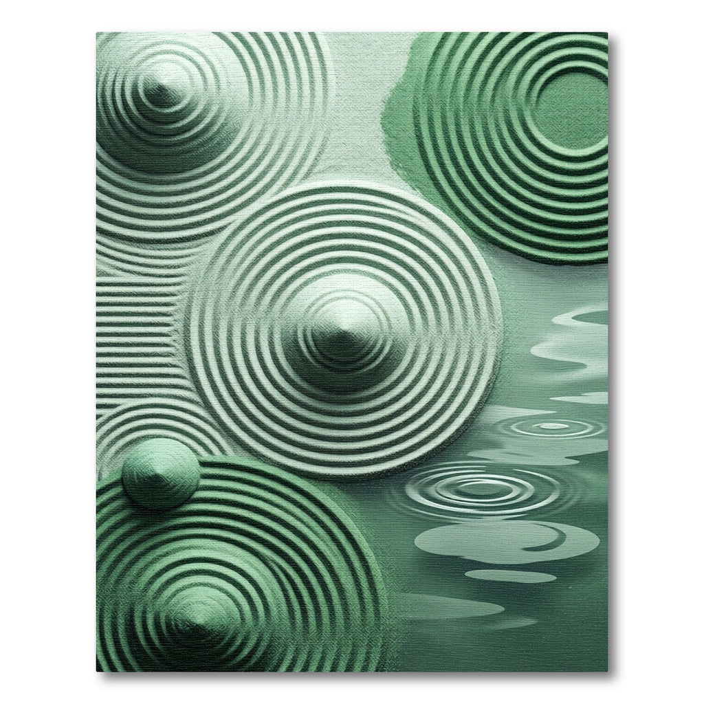 Seafoam Zen Garden Ripples Rug