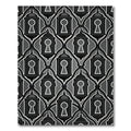 Black Gray Lantern Lattice Pattern Rug