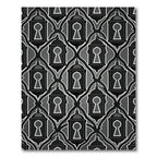 Black Gray Lantern Lattice Pattern Rug