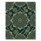 Olive Green Mandalas Paisley Radiance Rug