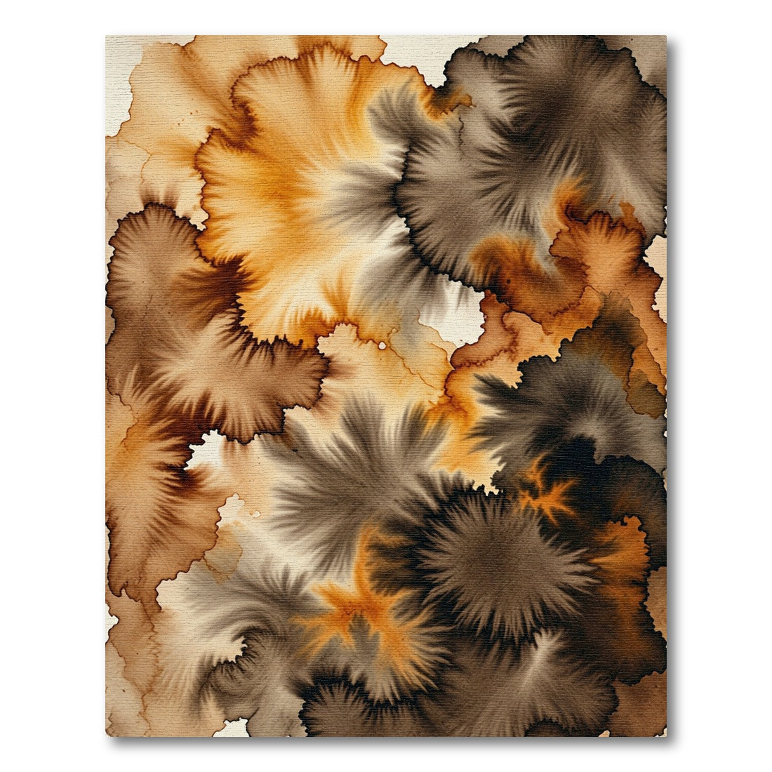 Earthy Warm Tones Abstract Swirl Rug