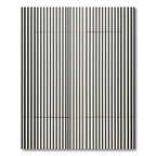 Minimalist Linear Monochrome Vertical Stripe Rug