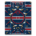 Dynamic Hockey Rink Navy Red Art Rug