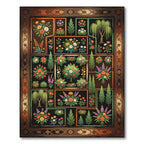 Vibrant Floral Garden Botanical Array Rug