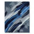 Abstract Blue Gray Brush Stroke Rug