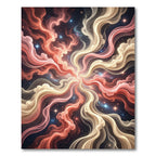 Celestial Rose and Cream Nebula Swirl Rug