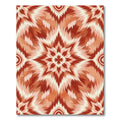 Terracotta Ikat Starburst Geometric Rug