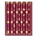 Crimson Gold Ornate Cutlery Repeat Rug