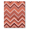 Coral Pink Chevron Stripes Rug