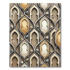 Ogee Arched Stone Earthy Neutral Area Rug
