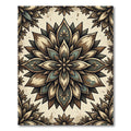 Vintage Earthy Floral Medallion Rug