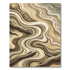 Sandy Earth Toned Swirling Driftwood Rug