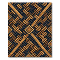 Geometric Weave Amber and Charcoal Rug