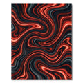 Crimson Black Swirl Fluid Area Rug